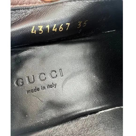 Gucci Jordaan Loafers GG Monogram Canvas in Rosewood with Leather Trim - Picture 14 of 16